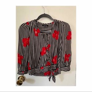 Madewell Women’s Wrap Top Candied Orchids, XXS